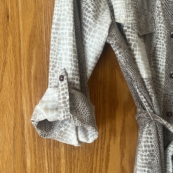 NY Collection snakeskin shirt dress - Picture 7 of 9